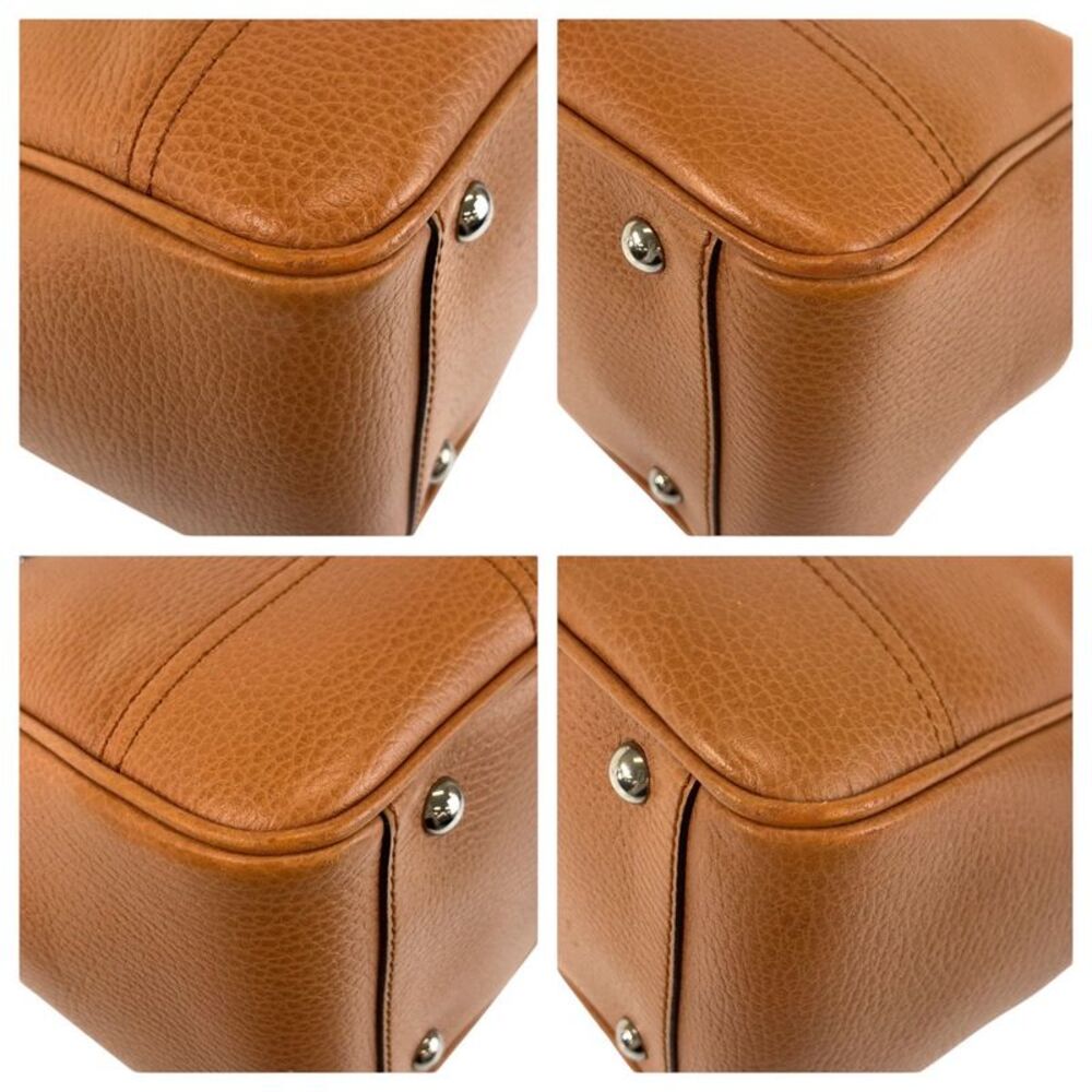 Gucci Brown Leather Tote Shoulder Bag - Picture 4 of 10